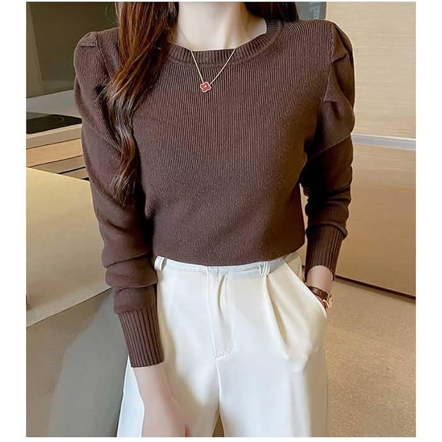 Amazon.co.jp: ニット トップス レディース 長袖 おしゃれ