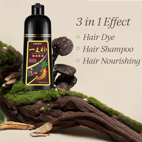 Hair Dye Shampoo 3 en 1 color rubio marrón 16.9 FL OZ miniatura 3