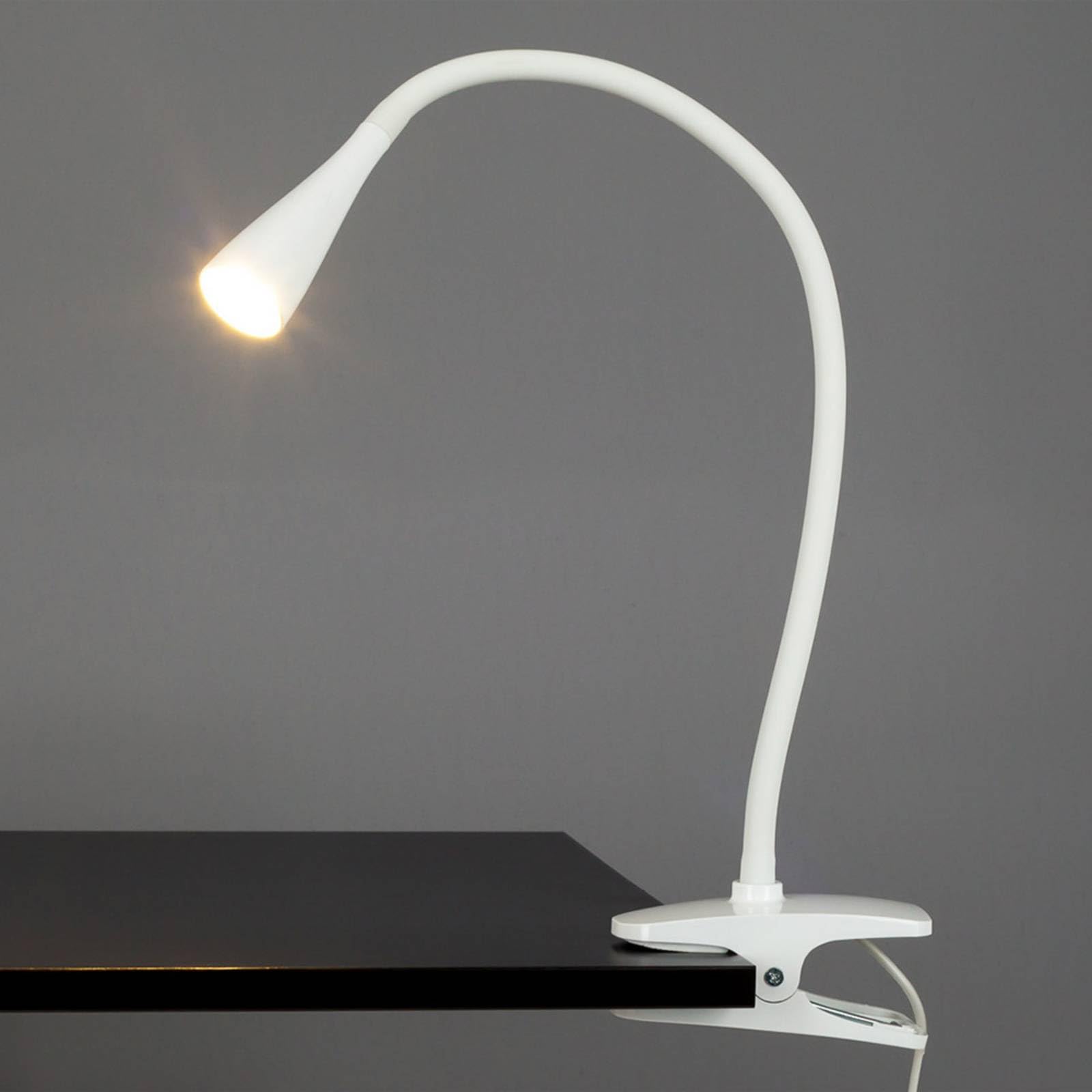 LED Lámpara de pinza 'Baris' (Moderno) en Blanco hecho de Metal (1 llama,) de Lindby | lámpara de mesa, lámpara de mesa, lámpara de lectura