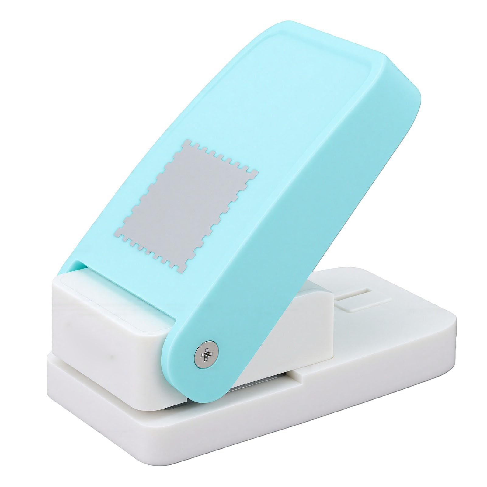 Ejoyous Perforatore per Timbri con Azione a Leva Perforatore per Carta in Acciaio Inossidabile e Plastica, Forma Quadrata da 38,1 Mm, Design Compatto con Serratura, per Scrapbooking, Creazione di