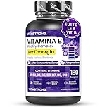 Vitamina B Complex Alto Dosaggio, 180 Compresse Vitamine Gruppo B di Biotina, Tiamina B1, Riboflavina B2, Vitamina B3 Niacina, B5 Acido Pantotenico, B6, Vitamina B12 e Acido Folico