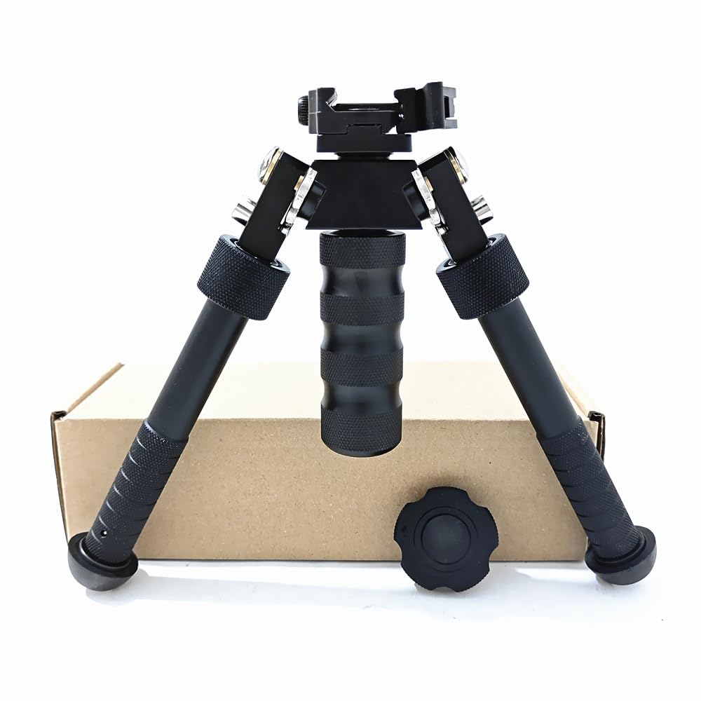 Aluminum Alloy Bipod 360 Degree Rotation Adjustable Extension Quick Detach Picatinny 20mm Rail Mount With Hand Stop