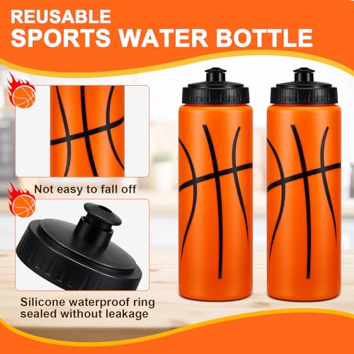 Yaomiao Basketball Water Bottle 20 oz Reusable Bpa Free Squeeze Easy Carry Leak Proof for Team Sports Basketball Stuff Party Favors Gifts for Boys Girls - Image 5