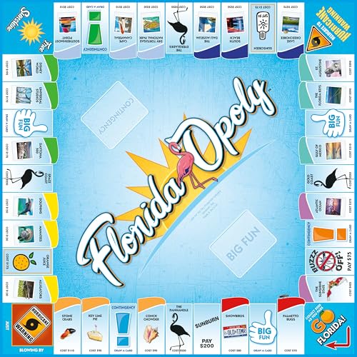 Florida-Opoly juego de mesa para 2-6 jugadores edad 8+ miniatura 4