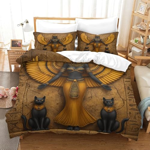Housse de couette déesse égyptienne microfibre lavable machine
