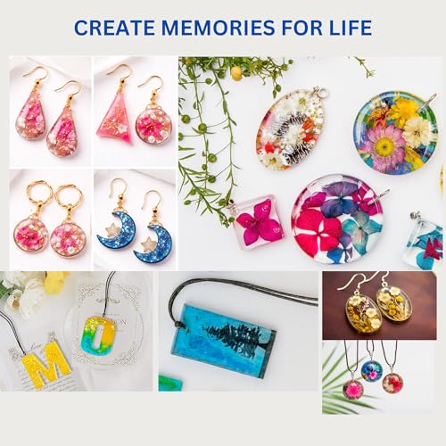 Image of exploralearn UV Epoxy Combo Resin Art Kit- Epoxy Resin (200gm 3:1) + UV Resin (10gm) with Lamp, Moulds, Glitters, Flakes & Jewellery Making Tools | DIY Craft Kit for Earrings, Pendants & Coasters