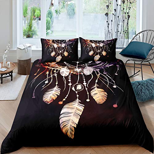 Erosebridal Dream Catcher Duvet Cover Boho Feather Bedding Set Bohemian Exotic Comforter Cover