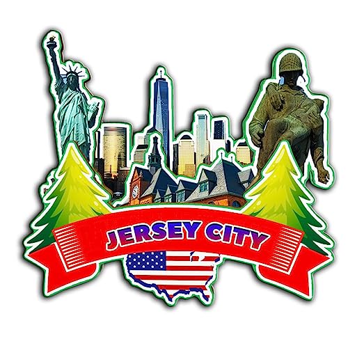 Calamita da frigorifero in legno 3d jersey new jersey usa da collezione souvenir decorazione fatta a mano -2901