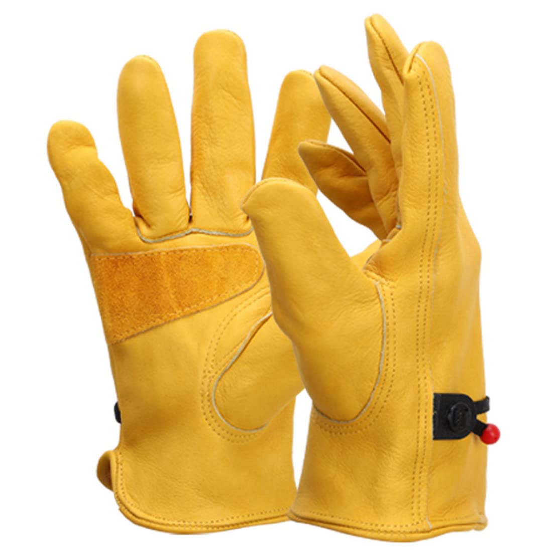 Guantes, guantes térmicos, guantes de soldadura, guantes de soldadura de cuero de doble capa cortos a prueba de calor protección contra espinas guanteletes de estufa guantes de trabajo XL 1 par