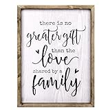 TERESA'S COLLECTIONS Family Wall Decor,Wooden Wall Art Decor,Rustic Farmhouse Home Sign for Home Decor,Hanging Love Sign for Living Room,kitchen,Dining Room,Entryway Bathroom Mother Day Gift 16x12''