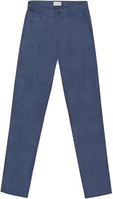 SILBON Pantalon Sport Chino Lino Azul Indigo - Pantalones Hombre