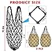 MEILLYOCEAN Slow Feed Hay Net for Horses,2 Pack Hanging Feeder for Horses Sheep Goats, Black Nylon Mesh Bag, 40 Inch Length, 2.36 Inch Holes, Cross Weave Design,