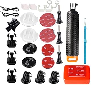 WLPREOE 32in1 Surfboard Mounts + Insurance Tethers + Floating Hand Grip + Floaty + Screws for GoPro Hero 11 10 9 8 MAX 7 Black Silver White/6/5/5S/4S/4/3+ OSMO Action Camera