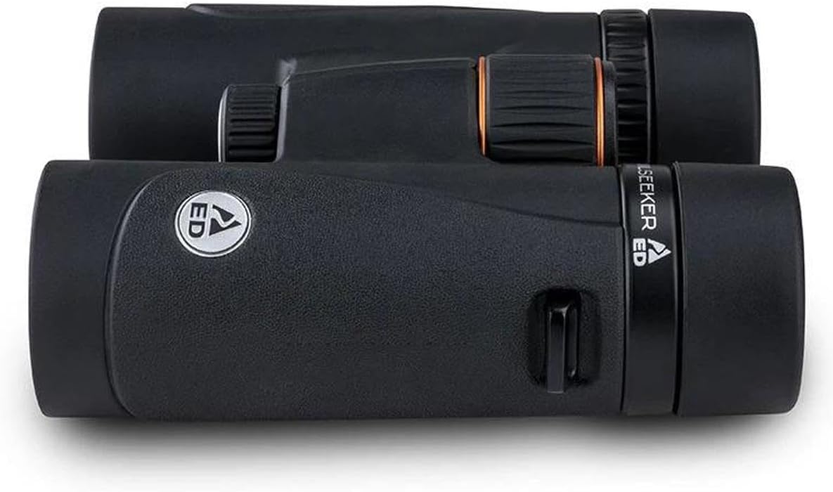 Celestron 71401 TrailSeeker ED 8 x 32 Roof Prism Binocular, Fully Broadband Multi-Coated Lens, BaK-4 Prism Glass, Black