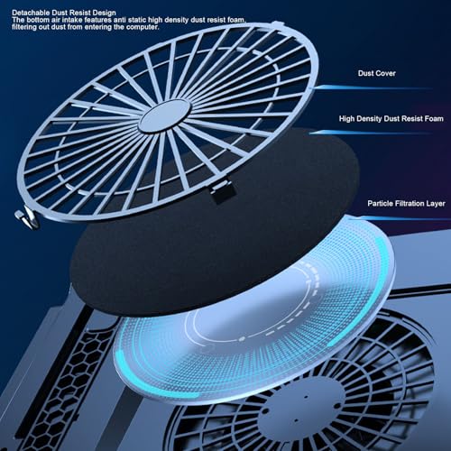 Jectse Base de Enfriamiento para Laptop Gaming RGB miniatura 7