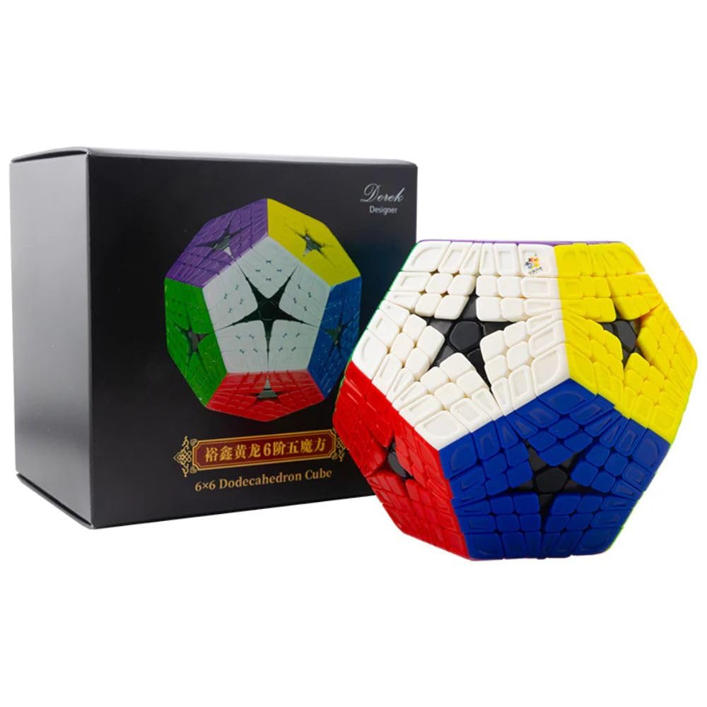 YuXin HuangLong Elite Kilominx 6x6 Speed Cube | Professional 6-Layer Dodecahedron Shape Mod | Sculpted Exterior for Grip, High-Order Stickerless Logic Puzzle-image-20