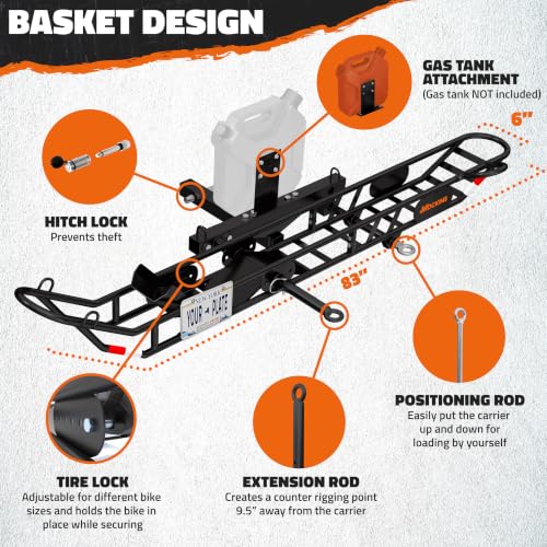 Mockins Tilting Motorcycle Hitch Carrier