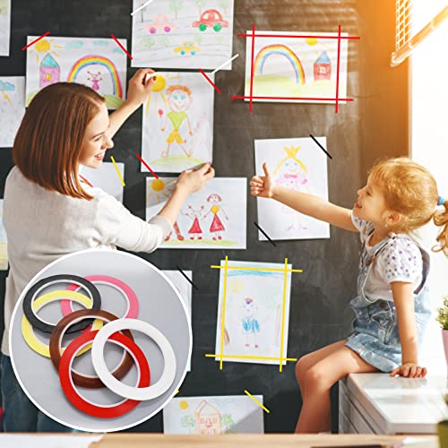 6 Rolls Pinstripe Tape Thin Whiteboard Tape Grid Tape Graphics Tape Dry Erase Tape Whiteboard Gridding Tape Chart Tape For Office Grid Marking School Art Warning Line #TOP3