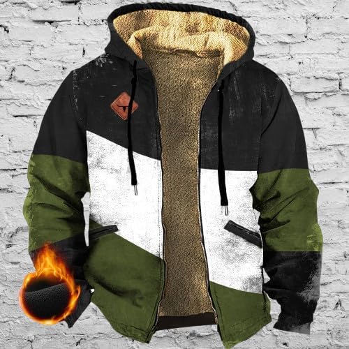 Winter Jackets For Men Western Zip Up Big And Tall Lightweight Corduroy Hooded Fleece Hoodies With Pockets - Image 4