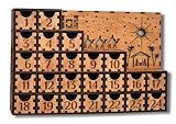 Wooden Advent Calendar for Christmas – Large Drawer Design, Handmade Plywood Countdown Calendar with Ambient Lighting, Perfect for Holiday Decor & Gifts, Fast Shipping Included