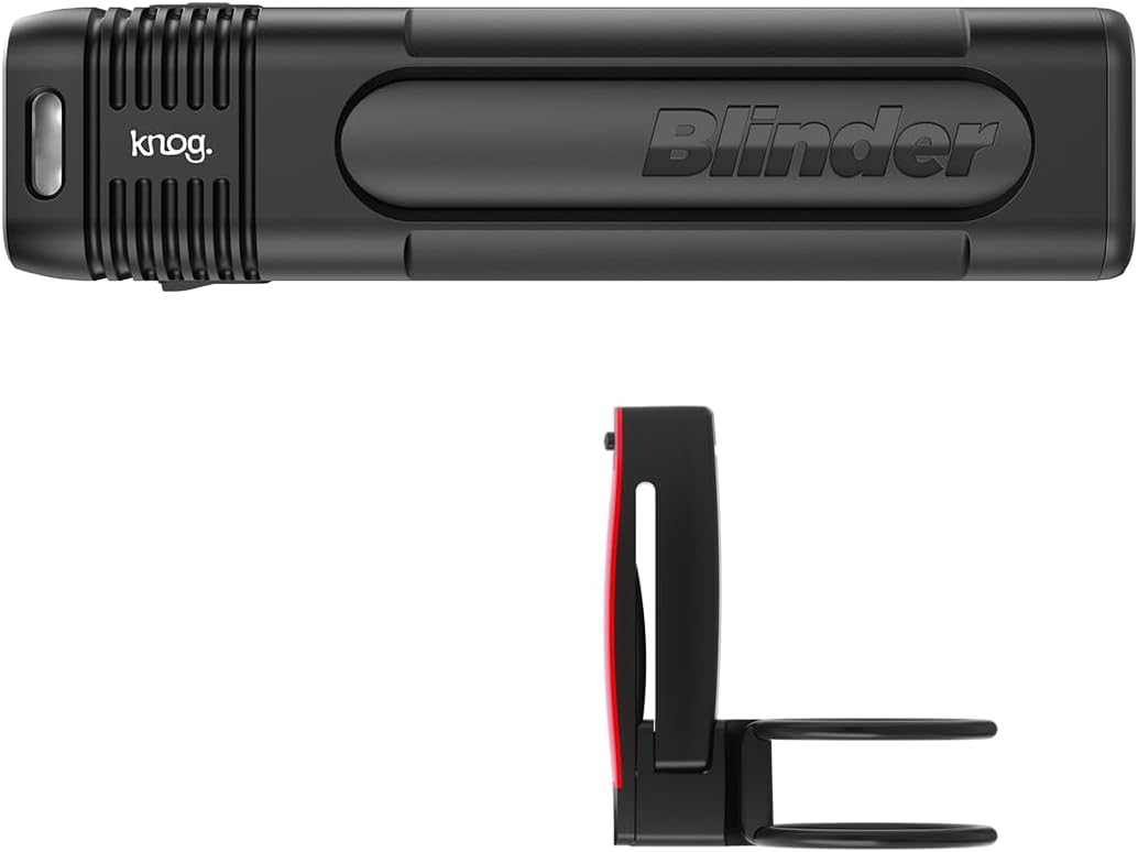 Knog Blinder 600 & Plus Rear Bike Headlight and Tail Light Set - Bright 600 Lumen Front Bike Light, 20 Lumen Rear, Long Runtime, USB Rechargeable, Waterproof, Easy Mount