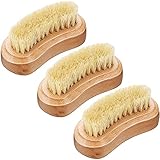 3 Pieces Nail Brush for Cleaning Wooden Fingernail Brushes Two Side Cleaning Nail Brush Nail Scrub Brush for Manicure Pedicure Kids (Elegant Color)