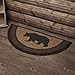 VHC Brands 38073 Rustic & Lodge Flooring-Wyatt Tan Bear Half Circle Jute Rug, 16.5 x 33