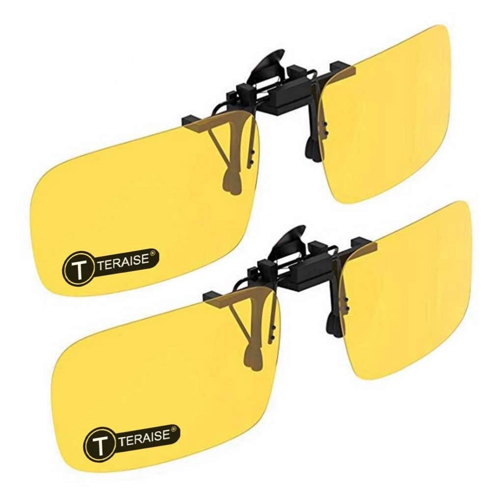 TERAISE Spolaryzowane klipsowe okulary przeciwsłoneczne na okulary korekcyjne Anti-Glare UV400 dla mężczyzn, kobiet, jazdy, podróży, sportów na świeżym powietrzu