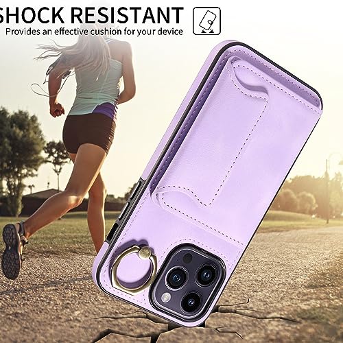 Coque iPhone 14 Pro Max porte-cartes pour voyager léger avec votre étui violet - 3