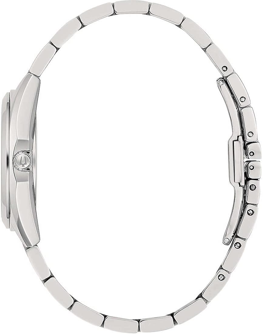 Bulova Orologio Analogico al Quarzo Donne con Cinturino in Acciaio Inossidabile 96P228