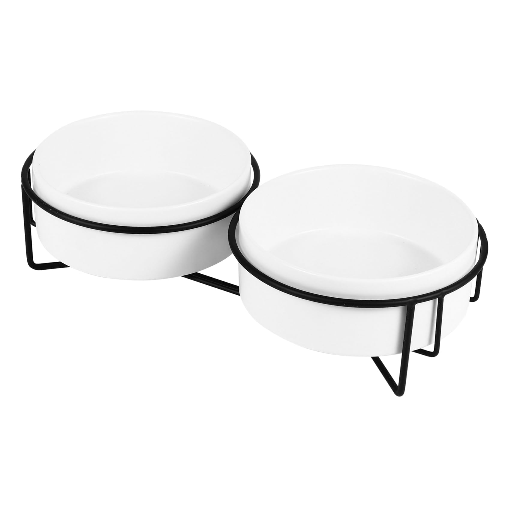 DOITOOL 1set Ciotole Per Cani e Gatti Ceramica Doppio Antiscivolo Con Struttura Facili Da Pulire Per Cibo Design Elegante Per Animali Domestici