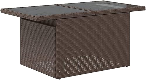 Miniatura 3 de 7 Piece Garden Sofa Set in Brown and Cream White, Modern Outdoor Furniture with Modular Design, Durable PE Rattan and Steel Frame, Weather-Resistant