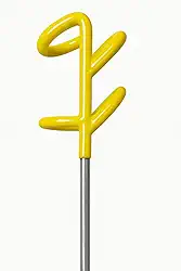 Suporte de Vara de Pesca Emborrachado Deyu 35×10×6 cm – Aço 1020, Antiderrapante, Amarelo, Leve e Portátil para Spin