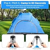 Qisan Hydraulic Dome Tent Automatic Camping Tents 3-4 Person Canopy with Carrying Bag Easy Set Up Tent | Wild Camping Tent | Cheap Tents for Camping 4 Person-Blue - Image 5