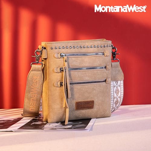 Image of Montana West Crossbody Bags for Women Multi Pocket Cross Body Bag Purses with Guitar Strap