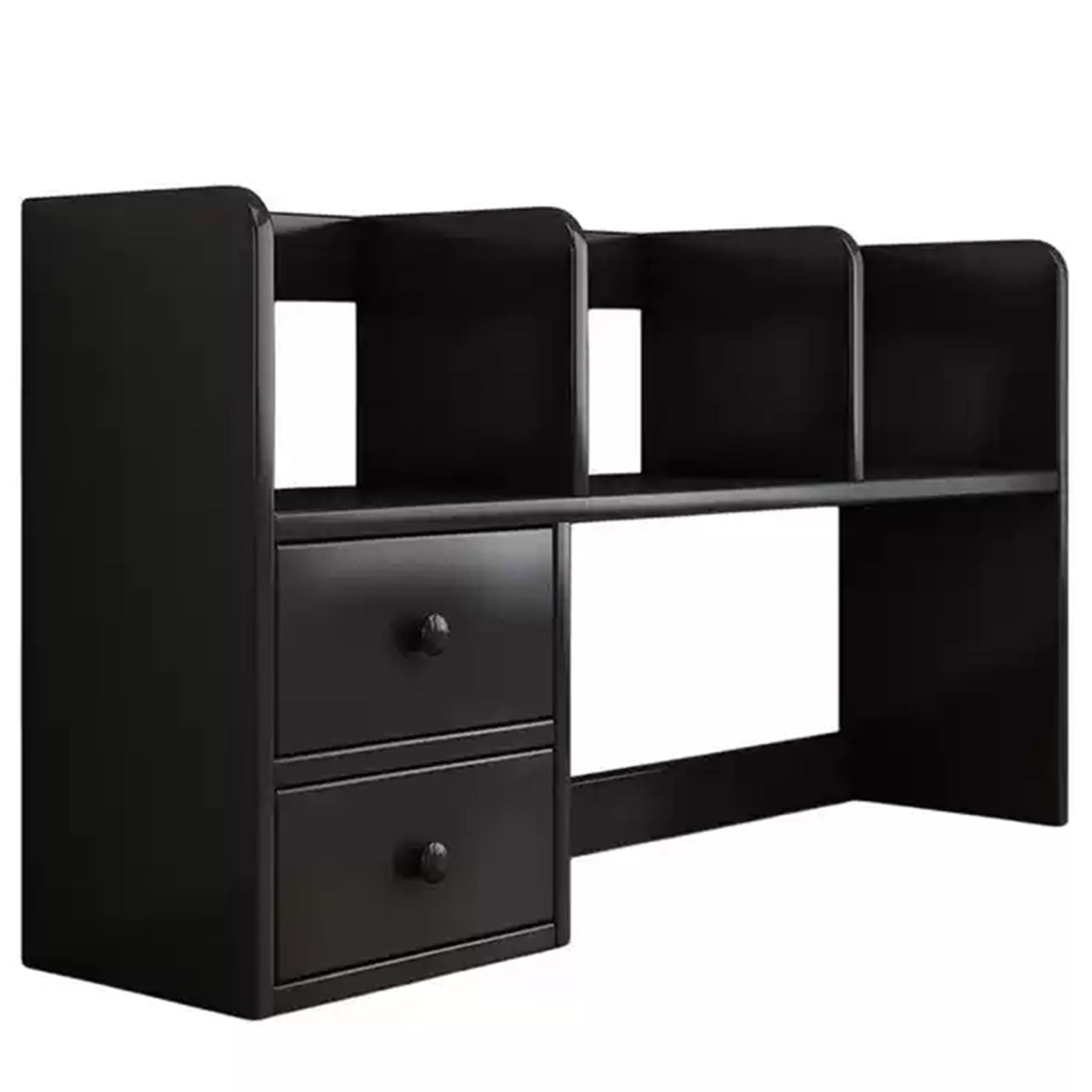 Schreibtisch Bücherregal Tischregale Organizer Schreibtischzubehör for Wohnzimmer Küche Büro Schlafzimmer Badezimmer Schreibtischregale for Schreibtischplatte Und Kommode(Black,24in/60cm)
