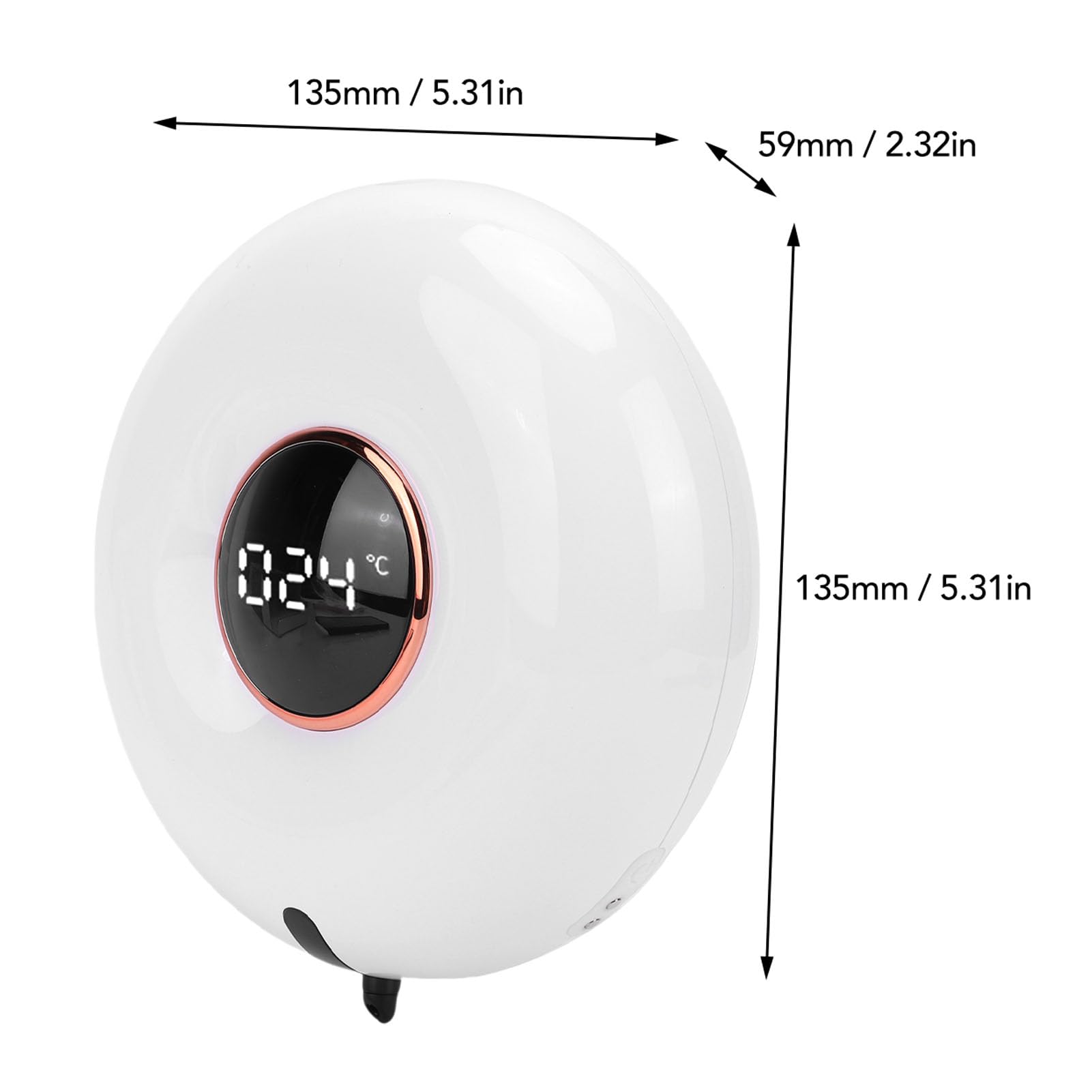 Dispensador automático de jabón espumoso 280ml montado en la Pared con Pantalla