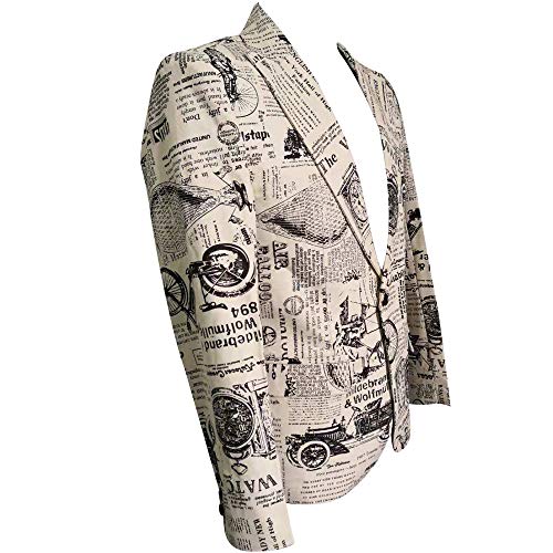 HBDesign Men 1 Piece 1 Button Fashion Printed Suit Jackets4