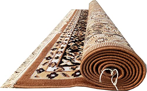 Image of Soft Washable Beautiful Acrylic Rugs for Home Decor Living Room 6x8 feet (180 x 235 CM) Gold