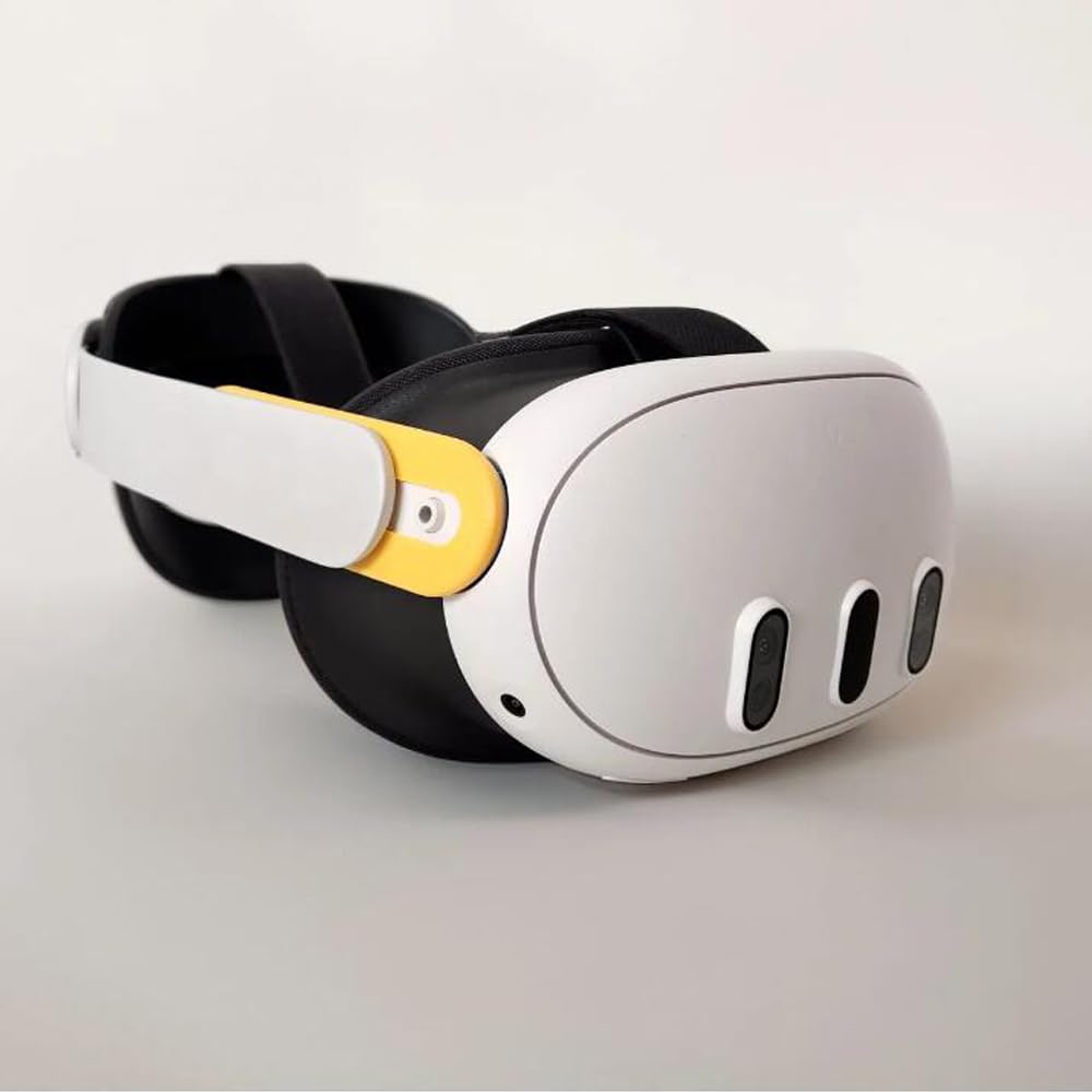 2 adattatori per la testa Meta Quest 3, per Quest 2, cinghia per la testa, connessione a Quest 3, accessori per la testa stampati in 3D (Whlte)