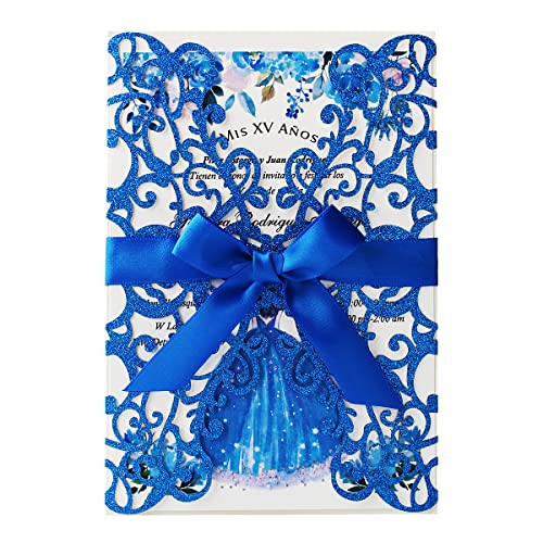 Carton d'invitation de mariage vierge à personnaliser pour grand mariage de 50 invités