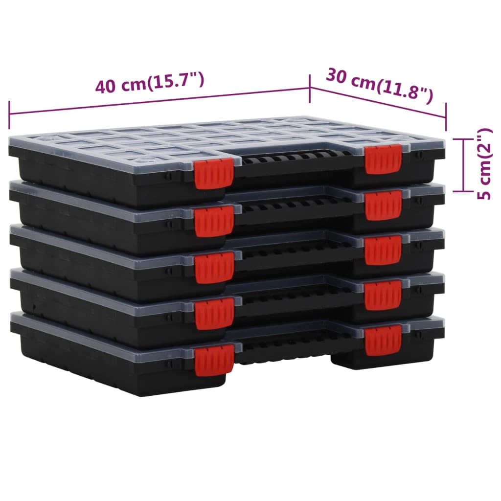 Genérico Cajas de Accesorios 10 Unidades Polipropileno 40x30x5 cm,Bricolaje,Accesorios de Bricolaje,Organización y Almacenamiento de Herramientas,Cajas de herramientas-3106444