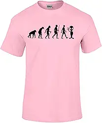 Camiseta evolução alien Et Ovni Infantil ou Adulto ou Plus Size rosa