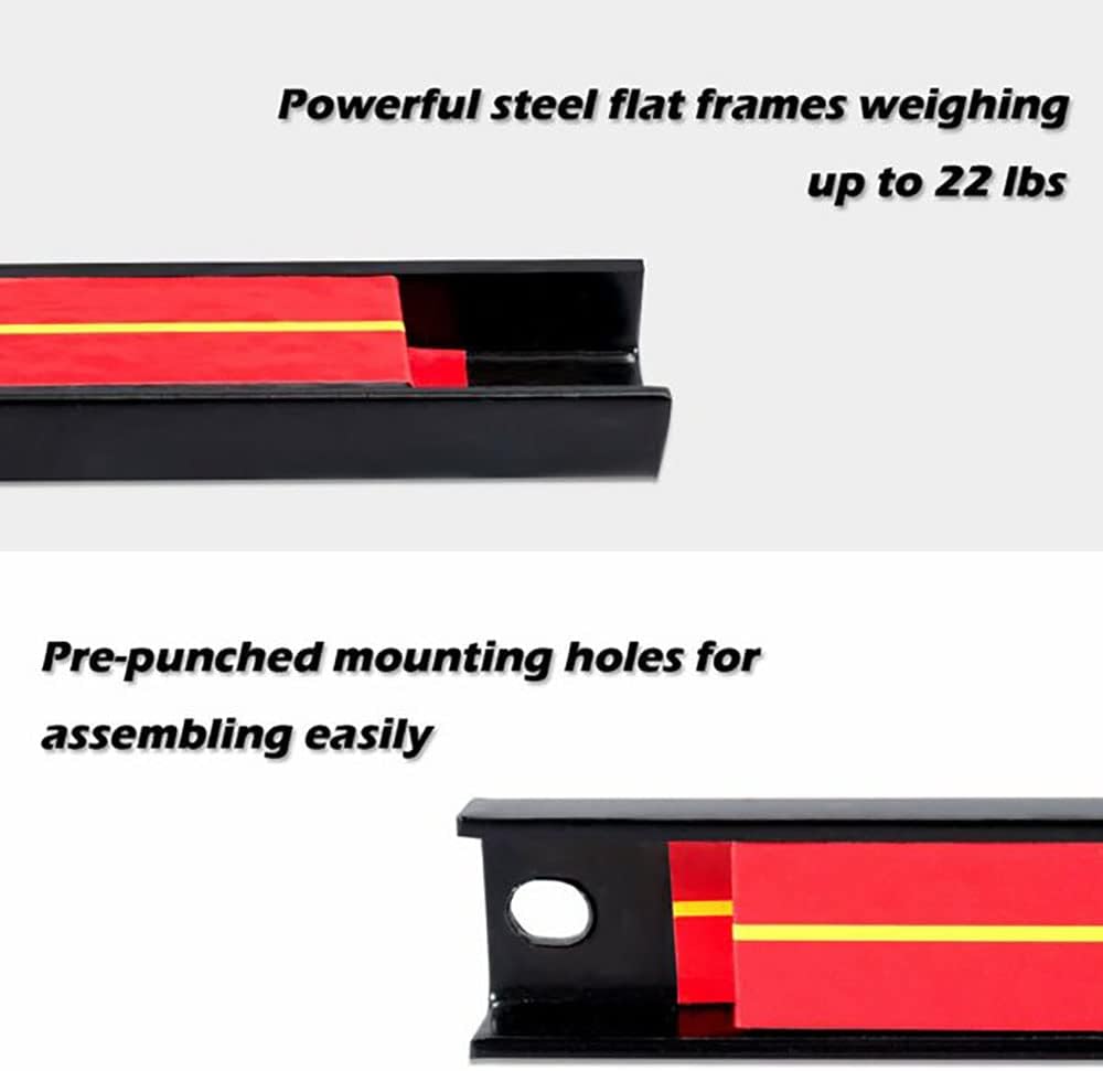 6 Pieces 18 Inches Magnetic Tool Holder Racks,Magnetic Tool Holder Strip,Metal Tool Organizer Bar for Garage Organization,Shop Organization,and Workbench Accessories,Mounting Screws Included.