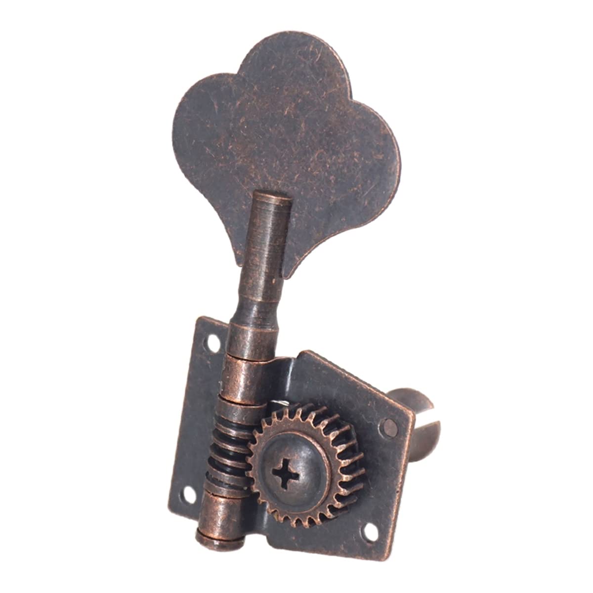 Wanjorlay Guitar Vintage Open Guitar Tuning Key Pegs Machine Heads Tuner 4R for 4 Strings Red Bronze - Image 3