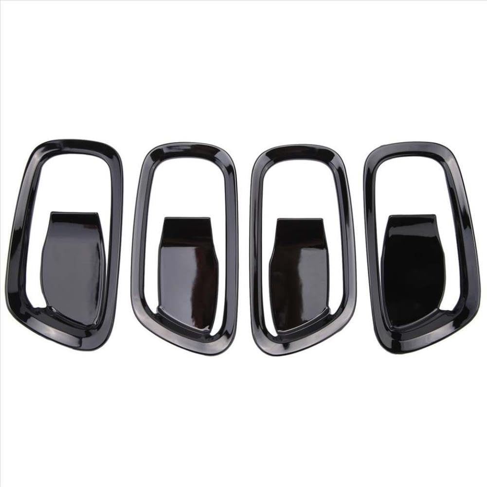 DDywTRnnb 4Pcs Glossy Black Inner Door Handle Bowl Panel Cover Trim for Honda HRV XRV XR V HR V 2022 2023 Interior Mouldings Compatible with Honda HRV XRV XR V HR V 2022 2023