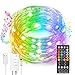 Produktbild Nobent 5M DreamColor LED Lichterketten USB 16FT RGBIC Kupferdraht Wasserdichte Lichterketten für Hochzeit Halloween Weihnachten, Musiksynchronisation, 8 Modi Twinkle Lights