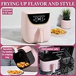 Paris-Hilton-Air-Fryer-Large-6-Quart-Capacity-Touchscreen-Display-8-in-1-Air-Fry-Roast-Broil-Bake-Reheat-Keep-Warm-Pizza-Dehydrate-Dishwasher-Safe-and-Nonstick-Basket-and-Crisper-Pink