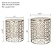 Joveco End Tables Set of 2 Coffee Table Decorative Nesting Round Gold Nightstands (Gold)