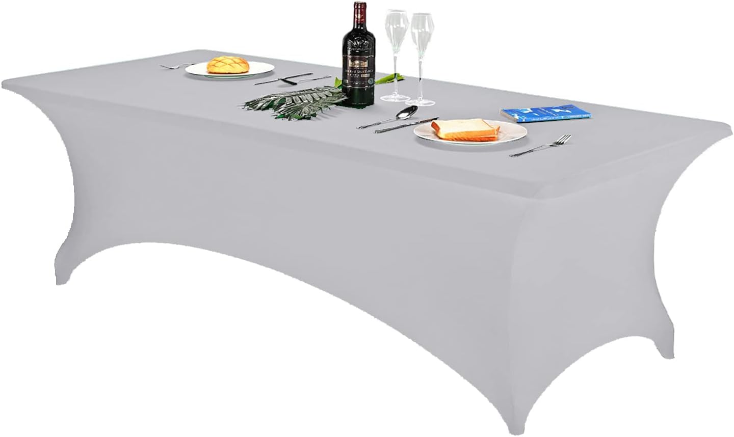 FORLIFE Spandex Table Covers 8ft，Fitted Tablecloth for 8ft Rectangular Tables